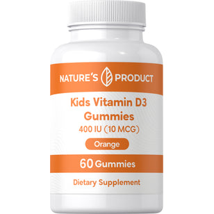 Kids Vitamin D3 400 IU (Orange), 60 Gummies