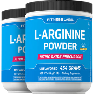 L-Arginine Powder, 3000 mg (per serving), 1 lb (454 g) Bottle, 2 Bottles