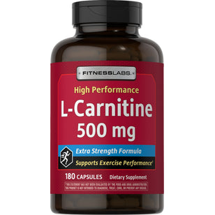 L-Carnitine, 500 mg, 180 Capsules