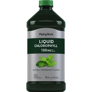 Liquid Chlorophyll (Natural Peppermint), 100 mg (per serving), 16 fl oz (473 mL) Bottle