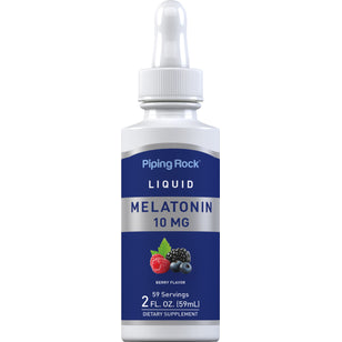 Liquid Melatonin 10 mg (Delicious Berry), 2 fl oz (59 mL) Dropper Bottle