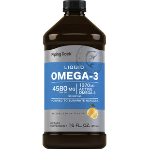 Liquid Omega-3 (Natural Lemon), 4580 mg (per serving), 16 fl oz (473 mL) Bottle
