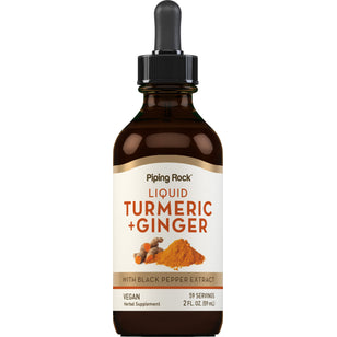 Liquid Turmeric Plus Ginger, 2 fl oz (59 mL) Dropper Bottle