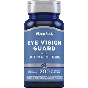 Lutein Bilberry Eye Vision Guard + Zeaxanthin, 200 Quick Release Softgels