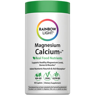 Magnesium Calcium + Real Food Nutrients, 90 Vegan Caplets