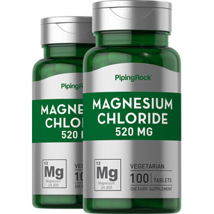 Magnesium Chloride, 520 mg, 100 Tablets, 2 Bottles