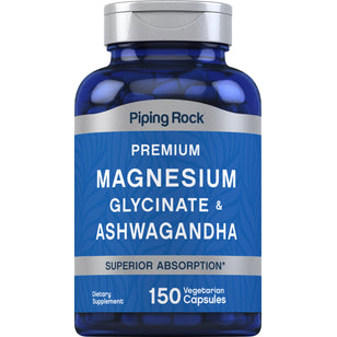 Magnesium Glycinate + Ashwagandha, 150 Vegetarian Capsules