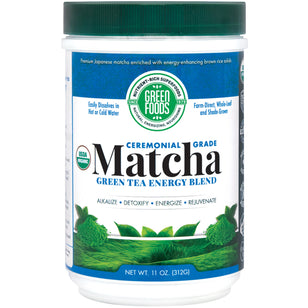 Matcha Green Tea Energy Blend Powder, 11 oz (312 g) Bottle