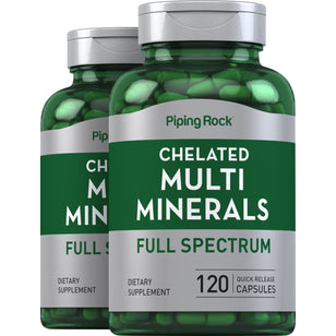 Mega Multi Chelated Minerals, 120 Quick Release Capsules, 2 Bottles