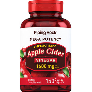 Mega Potency Apple Cider Vinegar, 1600 mg (per serving), 150 Coated Caplets
