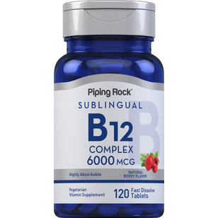 Methylcobalamin B-12 Complex (Sublingual), 6000 mcg, 120 Fast Dissolve Tablets