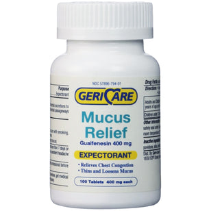 Mucus Relief (Expectorant) Guaifenesin 400mg, Compare to Mucinex , 100 Tablets