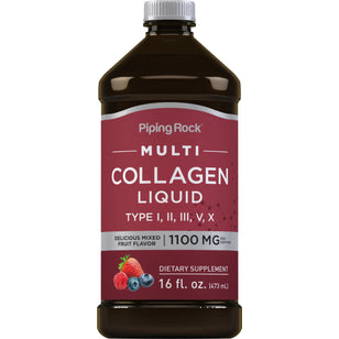 Multi Collagen Liquid (Delicious Mixed Fruit), 1100 mg (per serving), 16 fl oz (473 mL) Bottle