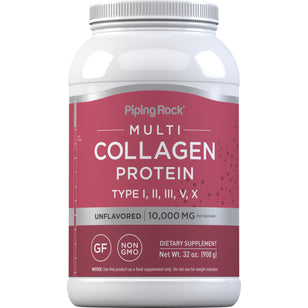 Multi Collagen Protein Powder, 10,000 mg (per serving), 32 oz (908 g) Bottle