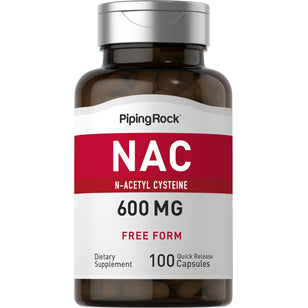 N-Acetyl Cysteine (NAC), 600 mg, 100 Quick Release Capsules