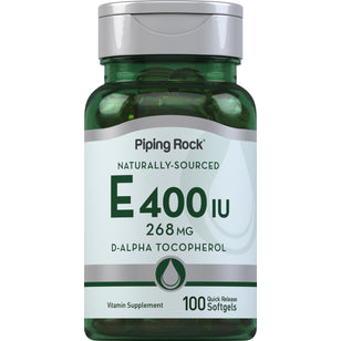 Natural Vitamin E, 400 IU, 100 Quick Release Softgels