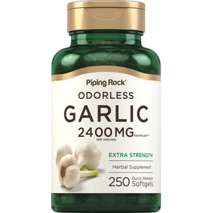 Odorless Garlic, 2400 mg (per serving), 250 Quick Release Softgels