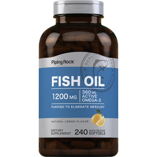 Omega-3 Fish Oil (Natural Lemon), 1200 mg, 240 Quick Release Softgels
