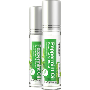 Peppermint Essential Oil Roll-On Blend (2 Pack), 10 mL (0.33 fl oz) Roll-On