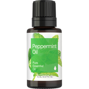 Peppermint Pure Essential Oil (GC/MS Tested), 1/2 fl oz (15 mL) Dropper Bottle