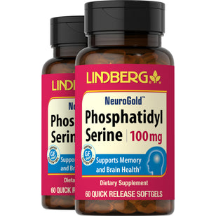 Phosphatidylserine (PS), 100 mg, 60 Quick Release Softgels, 2 Bottles