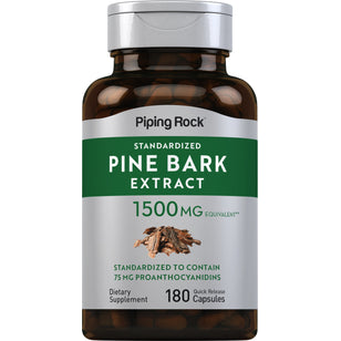 Pine Bark Extract, 1500 mg, 180 Quick Release Capsules