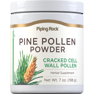 Pine Pollen Powder Wild Harvested Cell Wall Cracked, 7 oz (198 g) Bottle