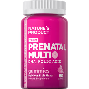 Prenatal Multivitamin with DHA & Folic Acid (Delicious Fruit), 60 Gummies