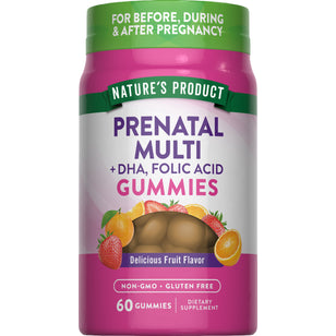 Prenatal Multivitamin with DHA & Folic Acid (Delicious Fruit), 60 Gummies