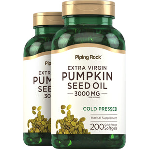 Pumpkin Seed Oil, 3000 mg (per serving), 200 Quick Release Softgels, 2 Bottles