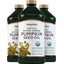 Pumpkin Seed Oil Cold Pressed (Organic), 16 fl oz (473 mL) Bottles, 3  Bottles