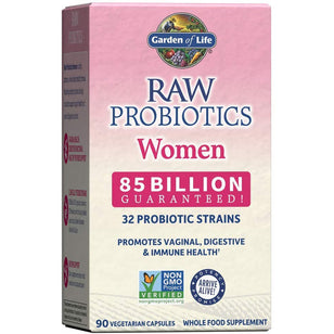 Raw Probiotics Women, 85 Billion CFU, 90 Vegetarian Capsules