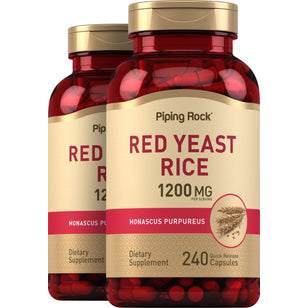 Red Yeast Rice, 1200 mg (per serving), 240 Quick Release Capsules, 2 Bottles