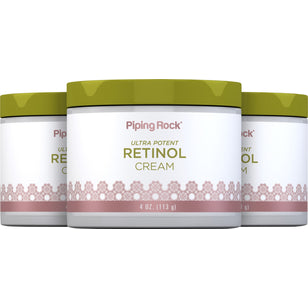 Retinol Cream (Ultra Potent Vitamin A Cream), 400,000 IU per Jar IU, 4 oz (113 g) Jar, 3 Jars