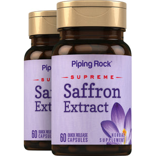 Saffron Extract, 88.5 mg, 60 Quick Release Capsules, 2 Bottles