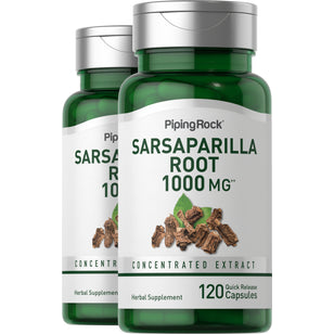 Sarsaparilla Root, 1000 mg, 120 Quick Release Capsules, 2 Bottles
