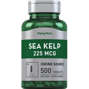 Sea Kelp (Iodine Source), 225 mcg, 500 Tablets
