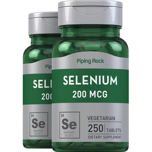 Selenium, 200 mcg, 250 Tablets, 2 Bottles