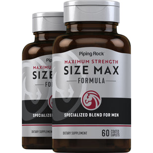 Size Max, 60 Coated Caplets, 2 Bottles