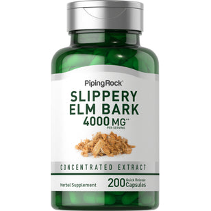 Slippery Elm Bark, 4000 mg (per serving), 200 Quick Release Capsules