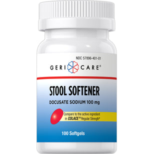 Stool Softener Docusate Sodium 100 mg, Compare to Colace , 100 Softgels