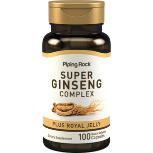 Super Ginseng Complex Plus Royal Jelly, 100 Quick Release Capsules