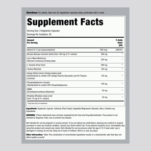 Ultra Brain Formula, 60 Vegetarian Capsules, 2 Bottles