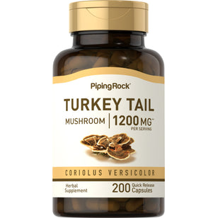 Turkey Tail Mushroom, 1200 mg (per serving), 200 Quick Release Capsules
