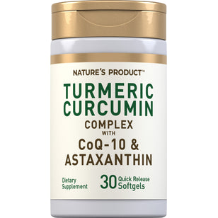 Turmeric Curcumin Complex with CoQ-10 & Astaxanthin, 30 Quick Release Softgels