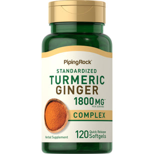 Turmeric Ginger Complex Standardized, 1800 mg (per serving), 120 Quick Release Softgels