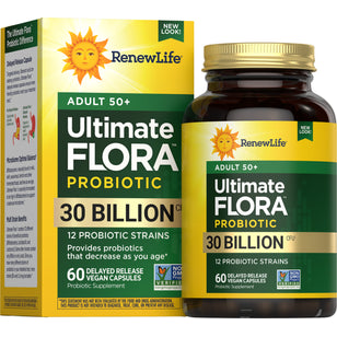 Ultimate Flora 50+ Probiotic 30 Billion, 60 Delayed Release Vegan Caps