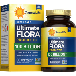 Ultimate Flora Extra Care Probiotic 100 Billion, 30 Delayed Release Vegan Caps