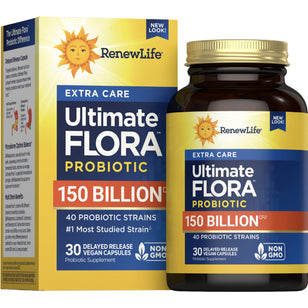 Ultimate Flora Extra Care Probiotic 150 Billion, 30 Delayed Release Vegan Caps