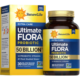 Ultimate Flora Extra Care Probiotic 50 Billion, 30 Delayed Release Vegan Caps